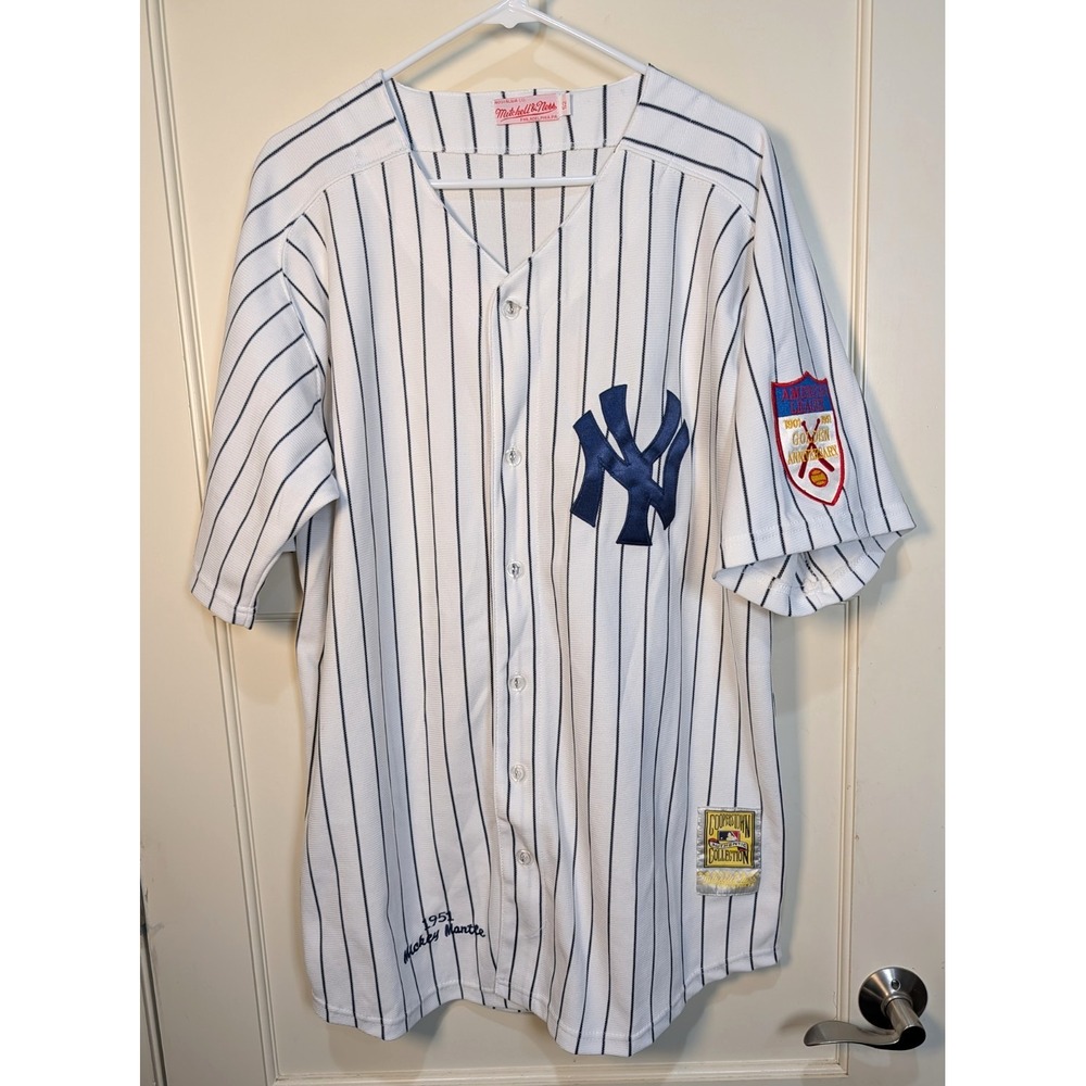 Yankees Mickey Mantle 1951 #7 Mitchell & Ness Pinstripe Jersey Men's Size: 52